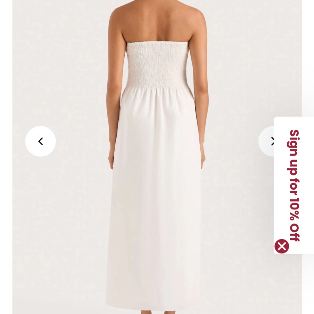 Faithfull The Brand - Jamie Midi Dress, Size 6, White - Picture 3 of 7